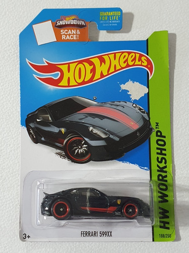 Hot Wheels Ferrari 599xx Super Treasure Hunt Sth 2015 Dañado Color Negro