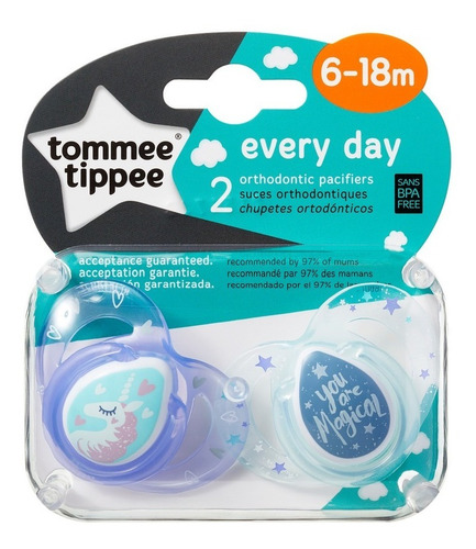 Chupos Bebé Niña Tommee Tippee Everyday 6-18m(2 Unidades)