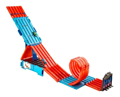 Hot Wheels Track Builder Mega Caja 3 En 1