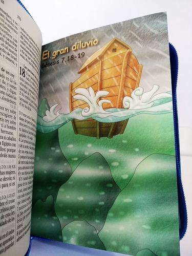 Imagen 8 de 10 de Biblia Amigos Por Siempre Rvr1960 Acolchonada Azul C/cierre