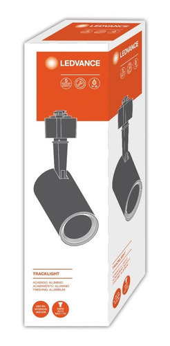 Imagen 4 de 6 de Aplique Riel 1 Metro + 4 Spots Dicro Led Osram 7w Cálida