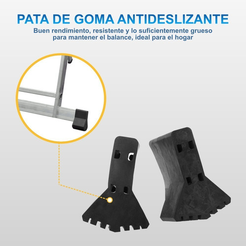Escalera Multifuncion Pata De Goma Precio Unitario Color Negro