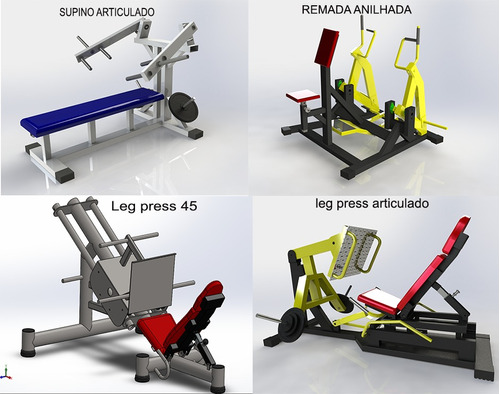 + De 80 Projetos ( Aparelho De Academia ) ( Musculação )