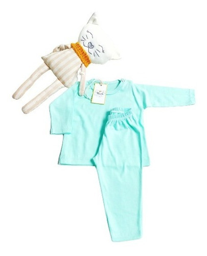 Pijama + Muñeco Para Bebes De 3 A 24 Meses De Algodón.