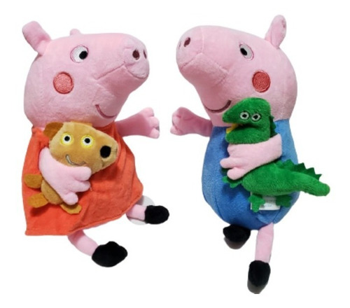 Peluche Peppa Pig Y George 25 Cm Con Sus Juguetes Grandes