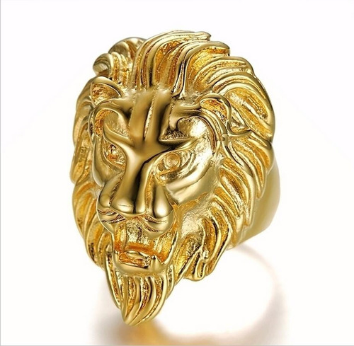 Anillo De Hombre Leon Gold Space I Moda Masculina