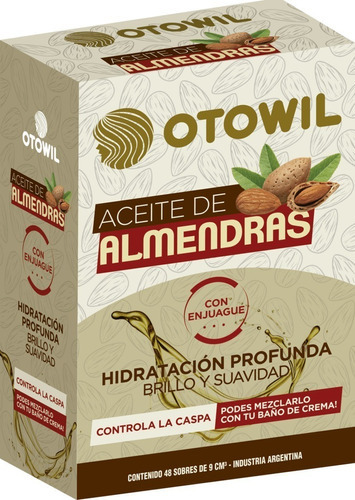 Aceite De Almendras Con Enjuague Otowil Hidratante Caja X48u