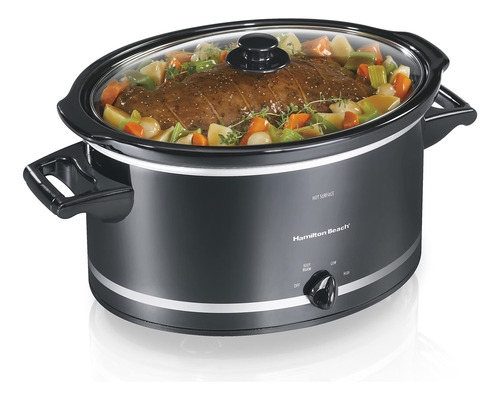 Fogão Lento Hamilton Beach 8l Com 3 Configurações De Cozimen
