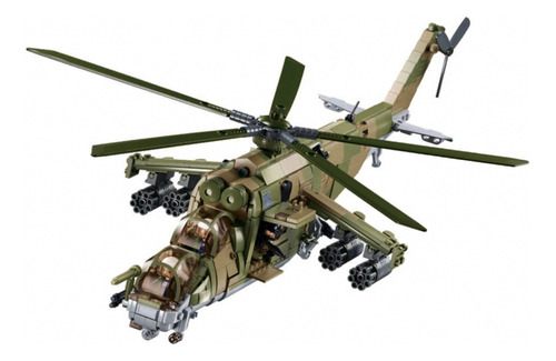 Helicóptero De Ataque Mil Mi-24 Hind Ruso, Compatible Lego 