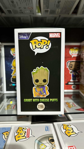 Funko Pop 1196 Marvel I Am Groot Groot With Cheetos Hot Topi (Usado)