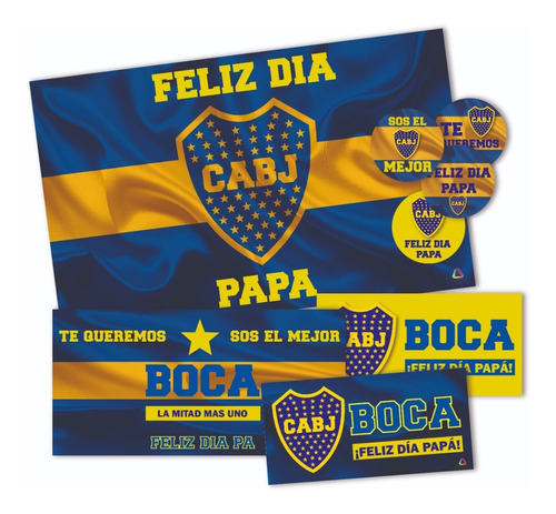 Dia Del Padre Boca Juniors Kit Imprimible Pdf Digital 