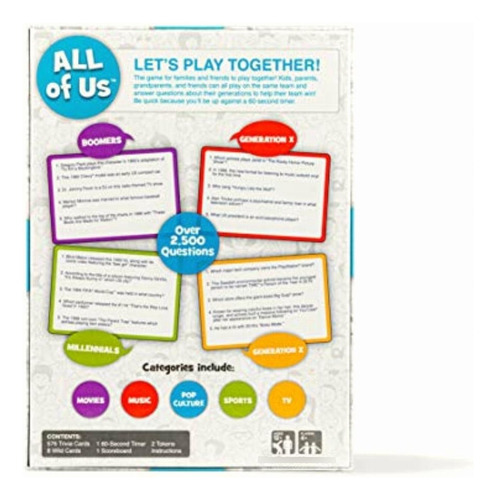 All Of Us The Family Trivia Game For All Generations Gen Z,