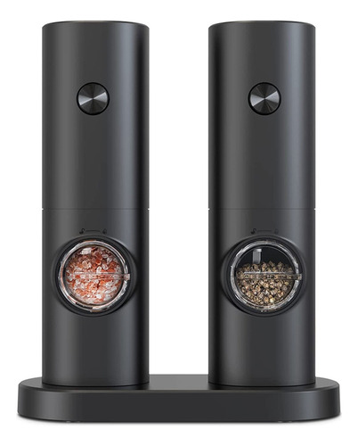 Electrical Set Of Salt And Pepper Mill, Operated By Ba