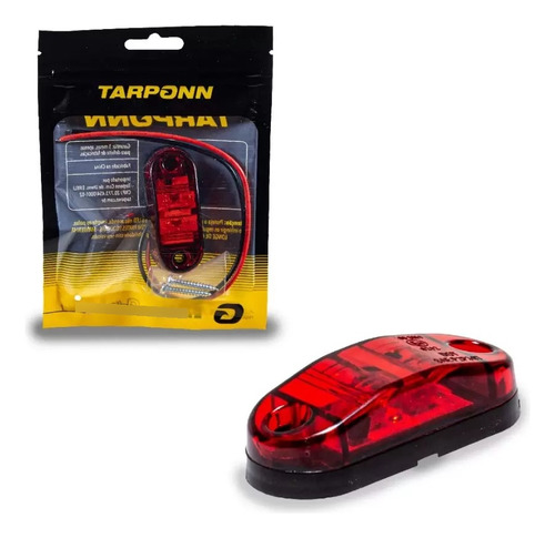 Lanterna Delimitadora Vermelha Led 12v 24v Caminhão Baú