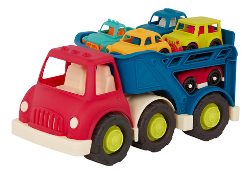 Camión Transportador Car Carrier Happy Cruisers + 6 Mini Autos Battat