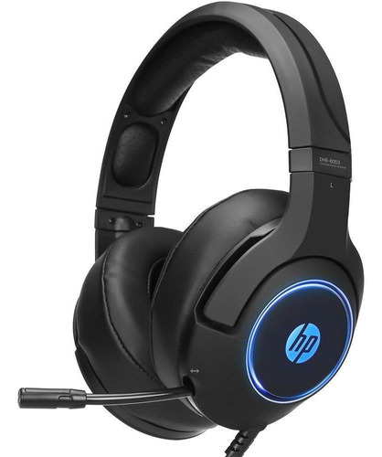Headset Gamer Usb 7.1 Blue Light Dhe-8003 9ng15aa Hp Cor Preto Cor da luz Azul