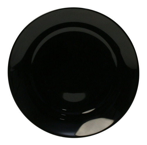 Prato Para Sobremesa De Vidro Opalino Black 19cm Luminarc