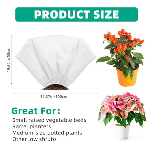 9 Cubiertas Para Plantas De 39.4 X 19.7 Pulgadas, Protección