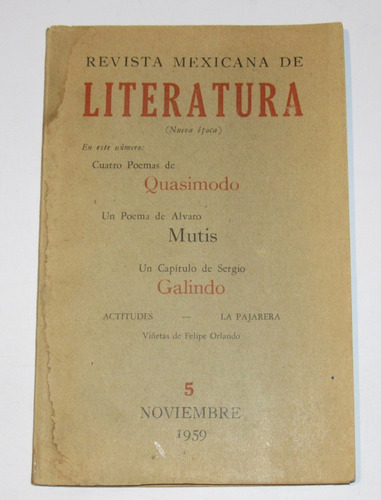  Revista Mexicana De Literatura 5 Noviembre 1959