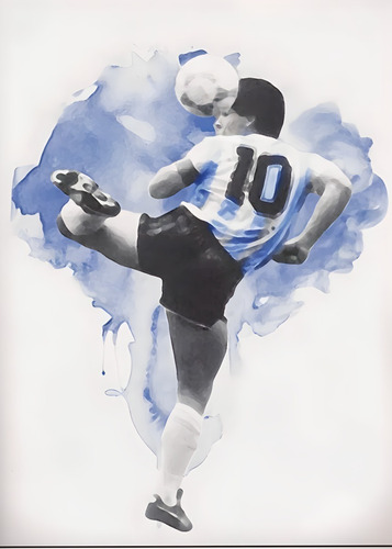 6# Cuadro 30x40 Diego Maradona Vinilo Mdf Listo P/ Colgar