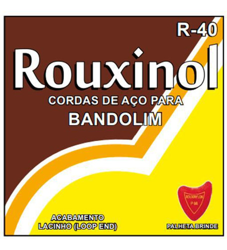 Encordoamento Corda Aço Bandolim Rouxinol R40 Acab Lacinho