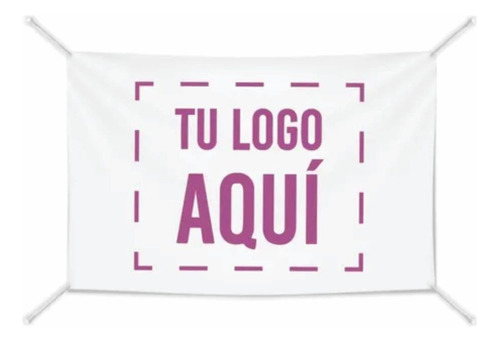 Bandera Personalizada Sublimada Con Tu Logo 90x60 Cordones