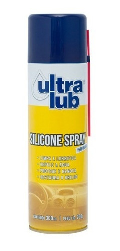 Silicone Spray Ultralub 300ml P/ Lubrificar Esteiras, Carros
