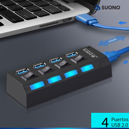 Hub Usb Multiplicador 4 Puertos Usb Pc Notebook Adaptador