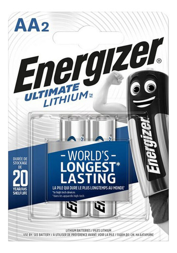 2 Pilas Baterias  Aa Litio Energizer Ultimate Lithium 2 Und