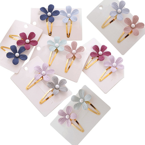 14 Minipinzas Para El Pelo Coloridas Con Forma De Flor Y Per