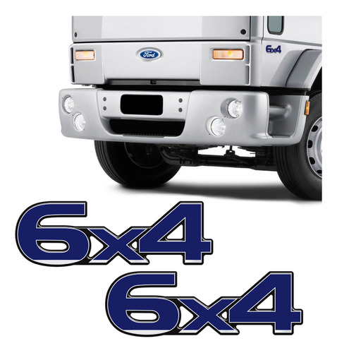 Par De Emblemas Ford Cargo 6x4 Adesivo Resinado Caminhão
