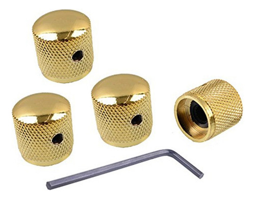 Perilla De Volumen Metálica Dorada Para Guitarra Eléctrica