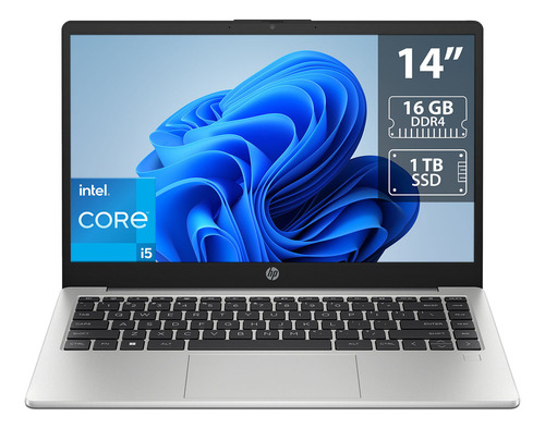 Laptop Hp 240 G10: Intel Core I5, 16gb, Ssd 1tb, 14 , W11h Color Plateado