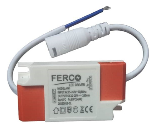 Balastro Led Driver Para Lampara 6w 85-265v Ferco (pack X 4)