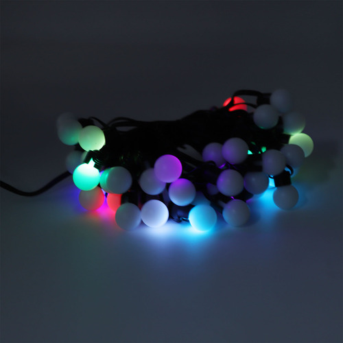 Cadena Rgb Para Patio, 33 Pies, 50 Bombillas, Control De Apl