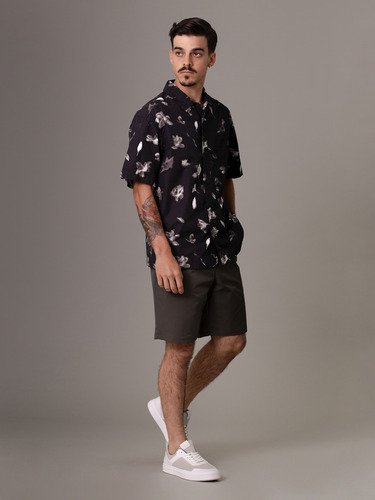 Camisa Relaxed Aop Multicolor Calvin Klein