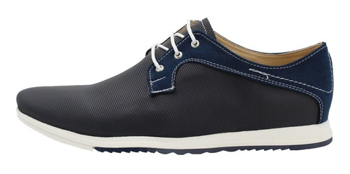 Imagen 6 de 8 de Zapato Casual Fino Oficina Azul Original Hombre Cómodo A56
