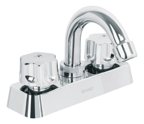 Mezcladora Plástica Lavabo, Cuello Curvo, Manerales Estándar