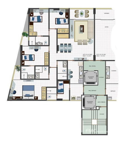 Imagem 1 de 13 de Apartamento Padrão Com 4 Quartos No Edf. Ava Gardner - Vd1498-v