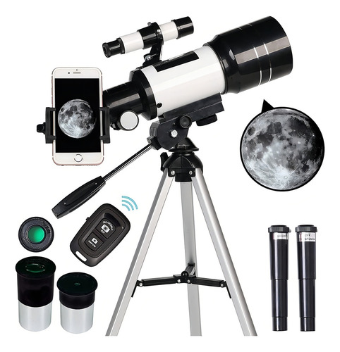 Telescopio Profesional Para Astronomía Con Trípode Soporte Color Cian