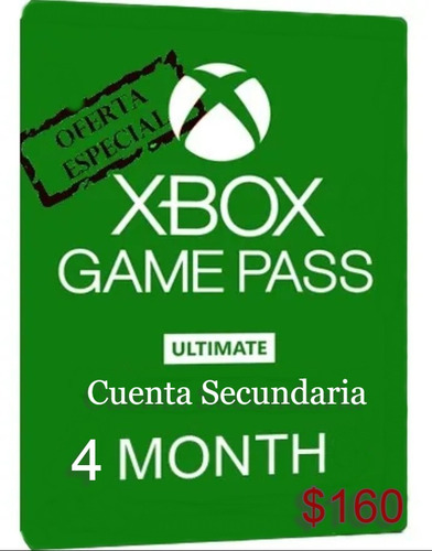 Imagen 1 de 1 de Xbox Game Pass Ultimate 4 Meses *oferta*