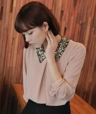 Blusa Palo Rosa Manga Larga Talla S Importada Nueva En Stock