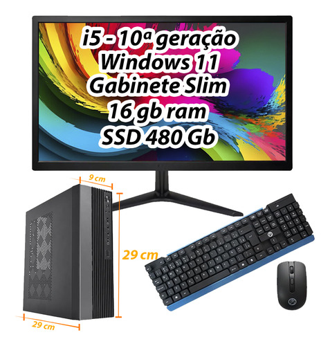 Cpu Mini Monitor 19 Intel Core I5 10a Ger 16gb Ssd 480 Win11