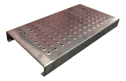 Imagen 1 de 5 de Escalon Metalico Antiderrapante De Lamina Negra 5x30x60cm