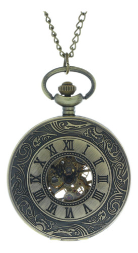 Reloj De Bolsillo Vintage De Bronce Para Hombres Y Mujeres