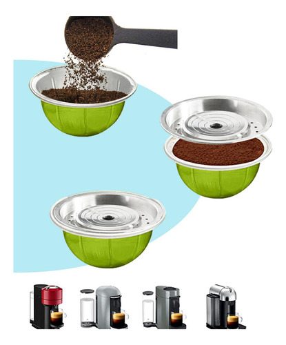 Tapas De Cápsulas De Café Reutilizables Con Cuchara Y