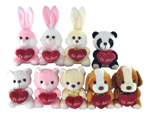 Animales Oso Con Corazón De Peluche 16cm Regalo De Parejas