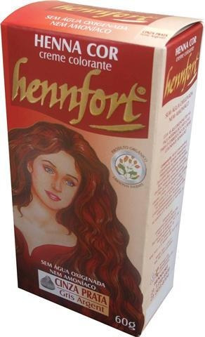 Kit 2 Henna Hennfort Em Creme 60g - Cinza Prata