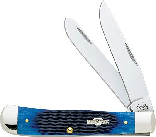 Cuchillo De Bolsillo Trapper Caja Azul Del Hueso