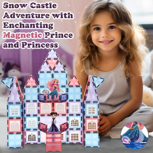 Little Pi Frozen Princess Building Blocks Castle - Magnet Ti